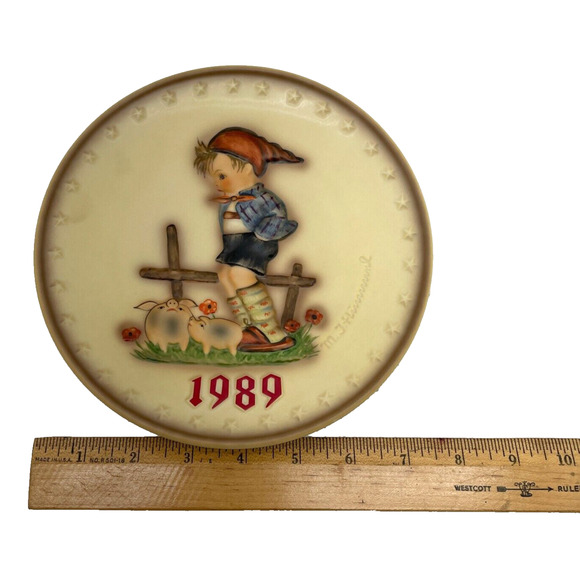 Vintage Goebel M.J HUMMEL 19th Annual Plate 1989 1pc Memorabilia W/ Box - Picture 7 of 14